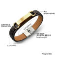 2016 Popular Black Truth Leather Popper Bracelet Men